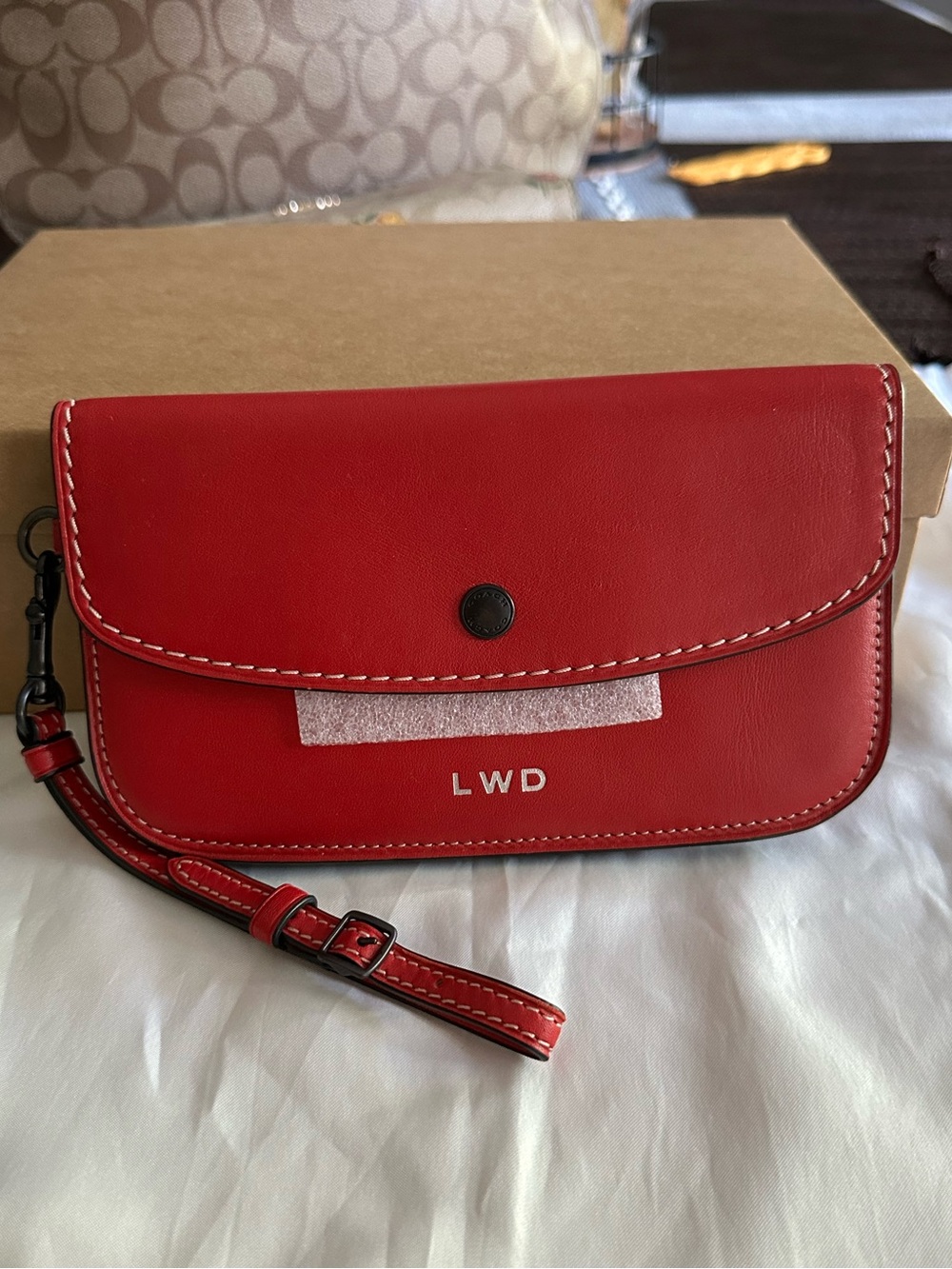 Coach 1941 Glovetanned Leather snap Clutch Wristlet